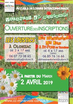 Inscriptions dès le 2 avril