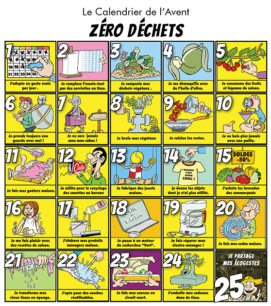 Calendrier de l'Avent Zéro déchets